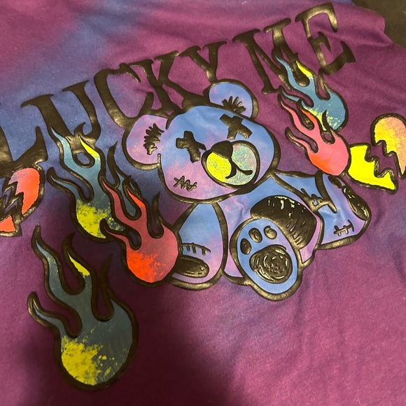 TEDDY BEAR TIE DYE VIBRANT STREETWEAR TEE SHIRT HARAJUKU - Picture 2 of 4